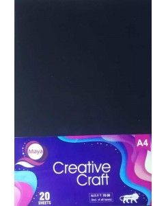 A4 Pastel Paper Black ( 20 Sheets * 5 Set )